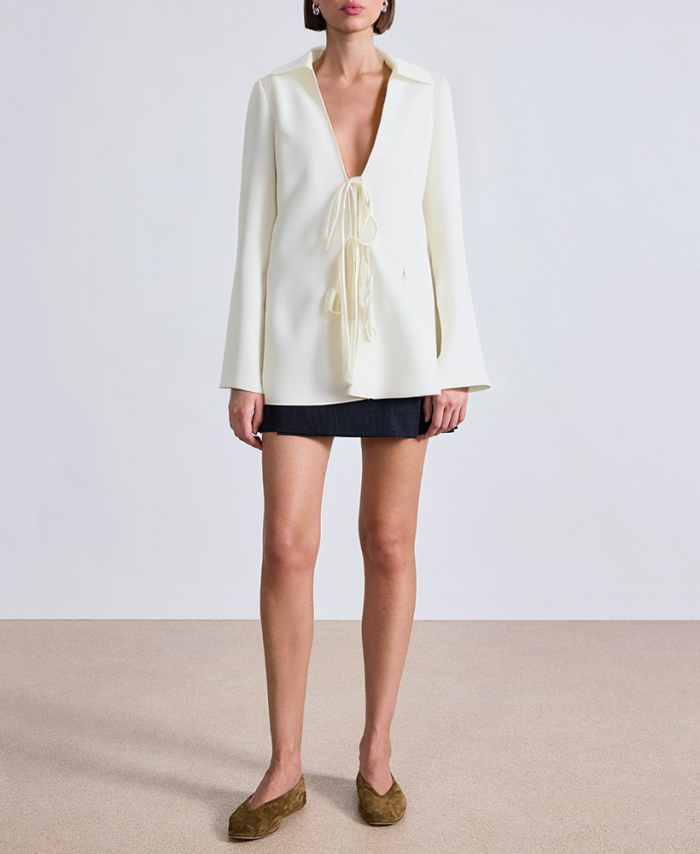 beige-v-neck-satin-womens-business-formal-suit