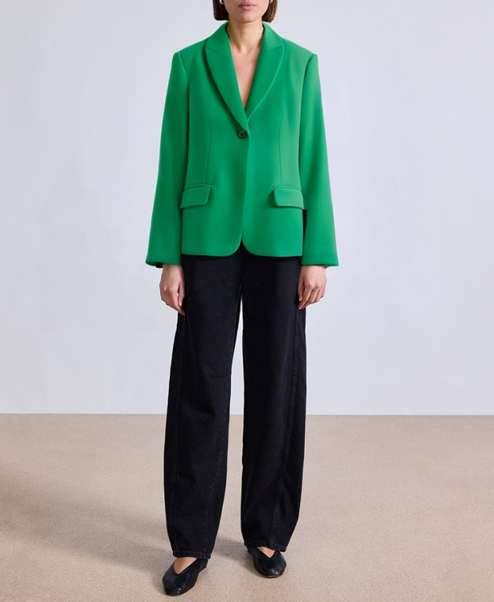 green-single-button-thick-suit-jacket-for-women