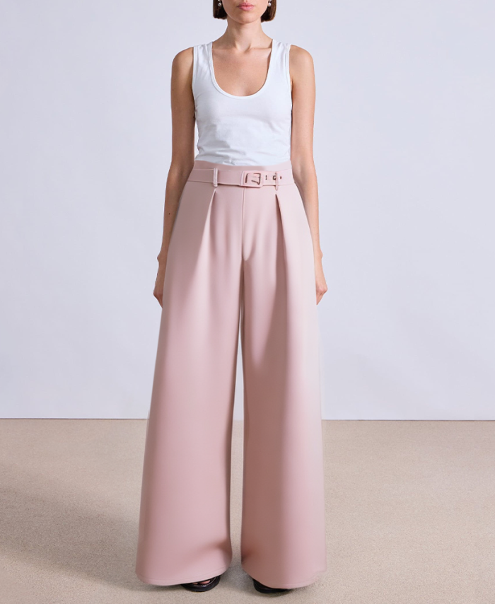 pink-straight-leg-womens-suit-pants-with-belt