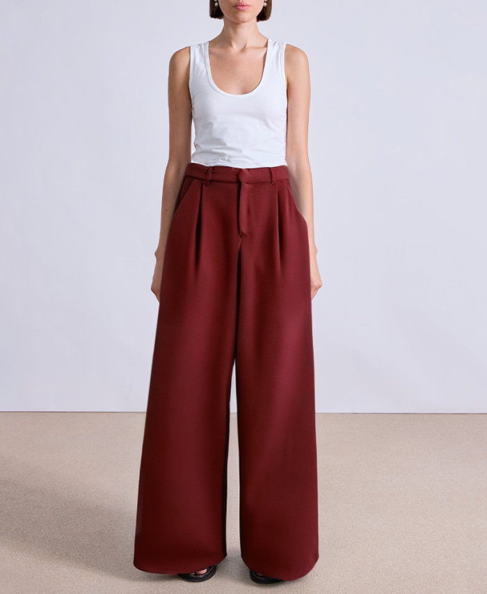 burgundy-high-waist-straight-womens-suit-pants